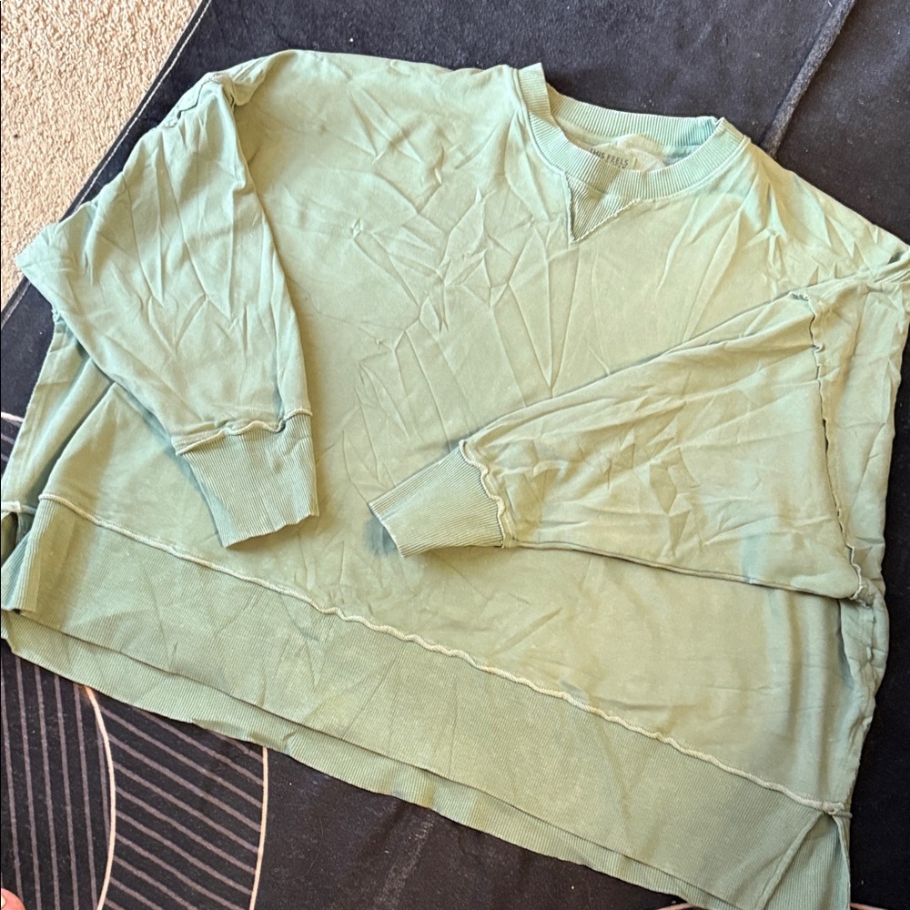 American Eagle Outfitters Light Green Sweatshirt